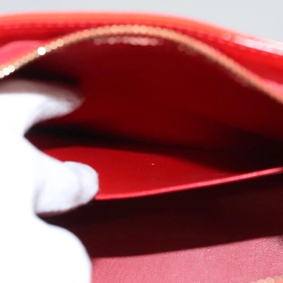 LOUIS VUITTON Monogram Vernis Houston Hand Bag Red M91092 LV Auth 117572 - Picture 12 of 16